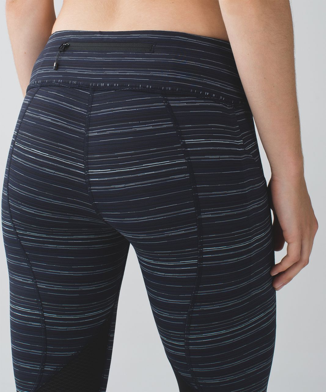 Lululemon Pace Rival Crop *22 - Cyber Stripe Naval Blue Black