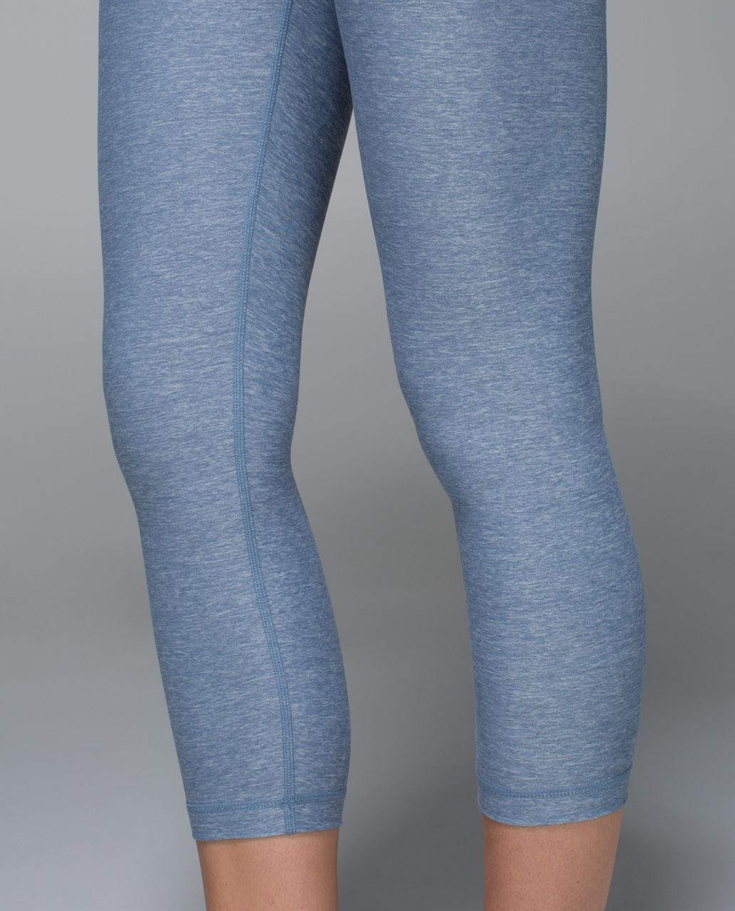 Lululemon Wunder Under Crop II - Heathered Blue Denim