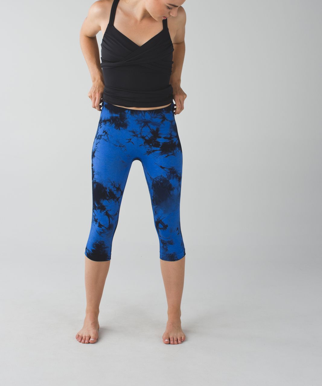 Lululemon In The Flow Crop II - Cadet Blue / Sapphire Blue