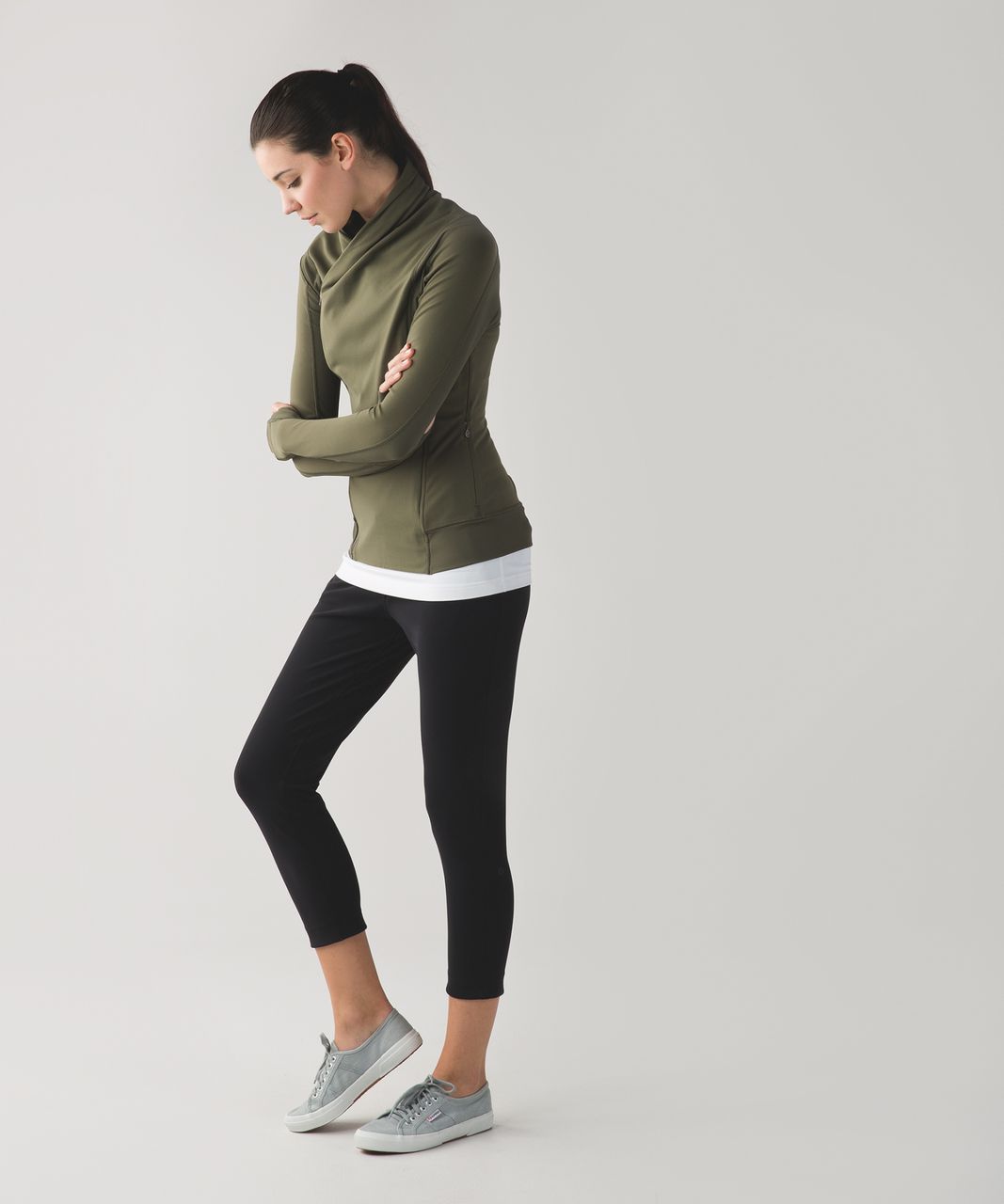 Lululemon Bhakti Yoga Jacket - Fatigue Green - lulu fanatics