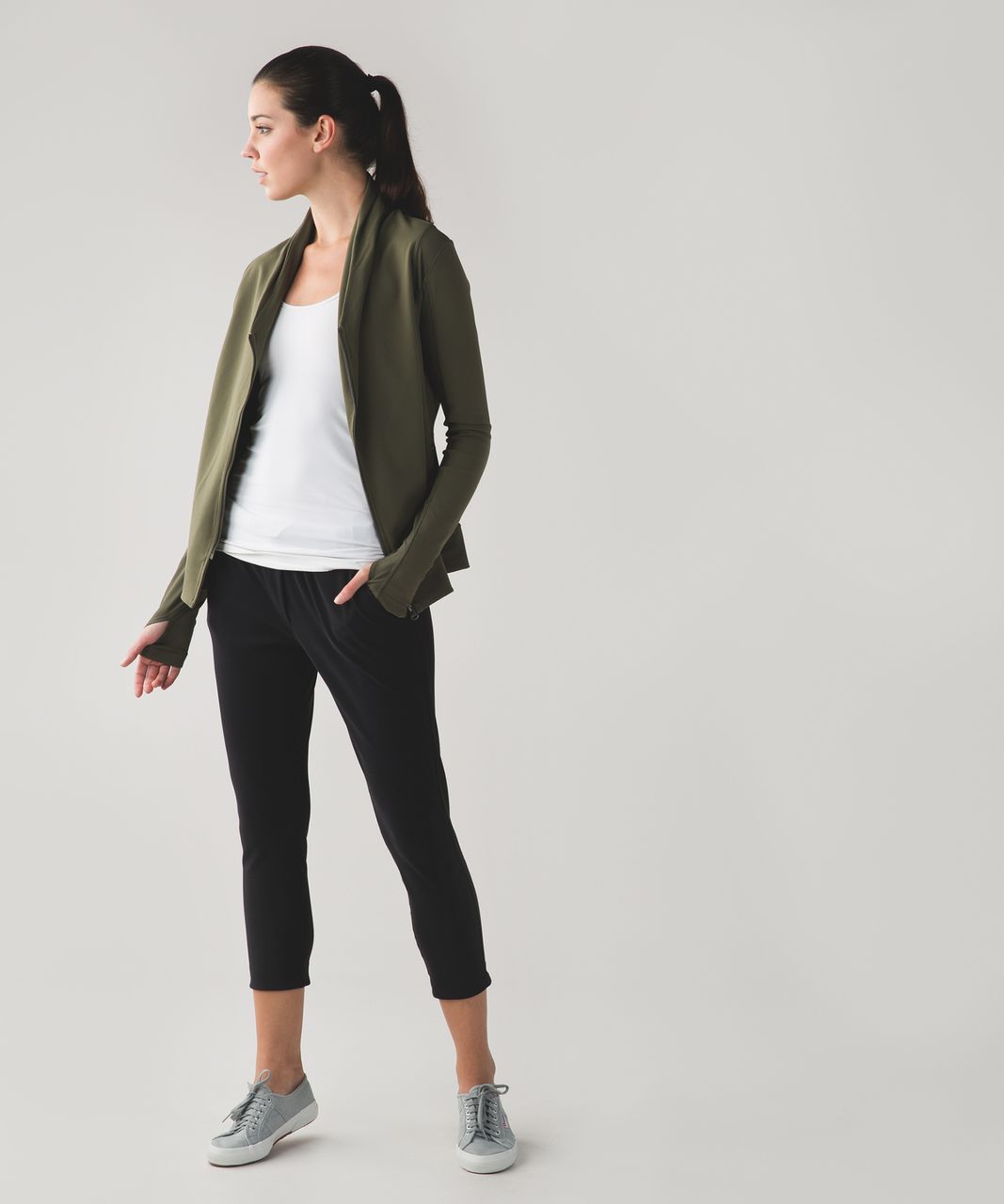 Lululemon Bhakti Yoga Jacket - Fatigue Green