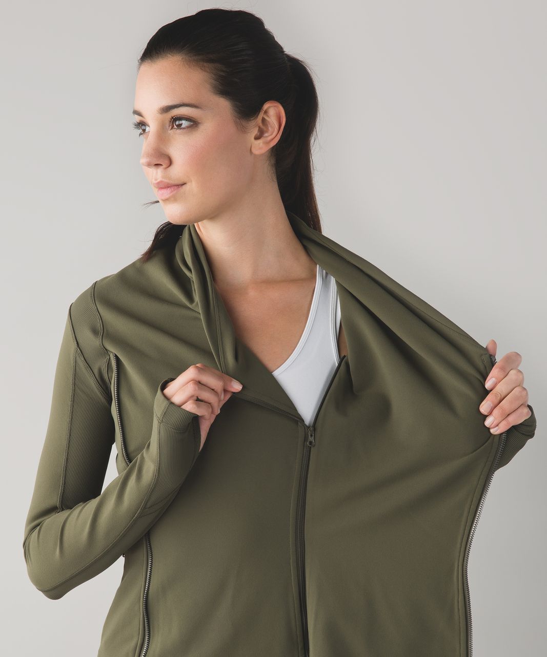 Lululemon Bhakti Yoga Jacket - Fatigue Green