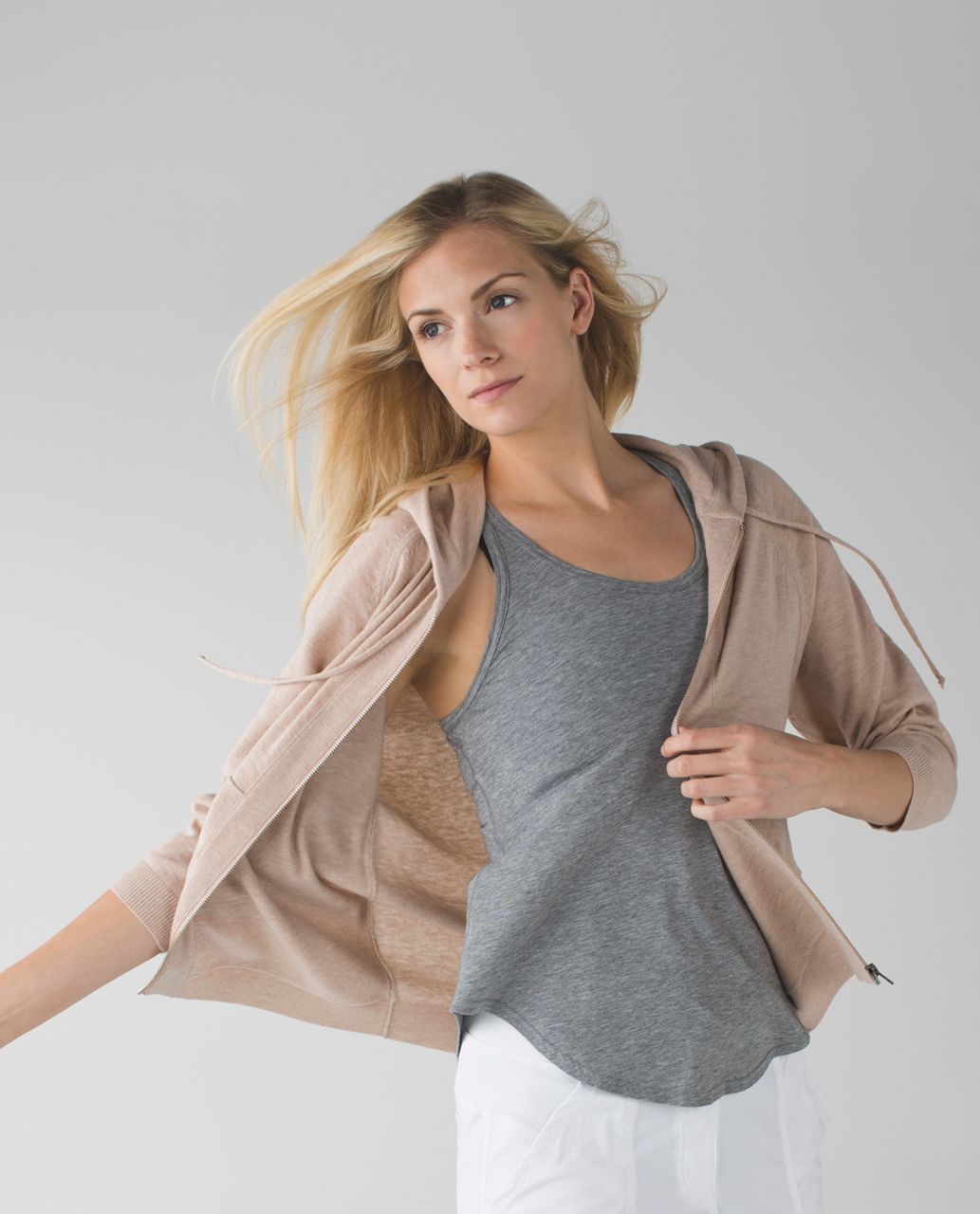 Lululemon Om On Hoodie - Heathered Grain