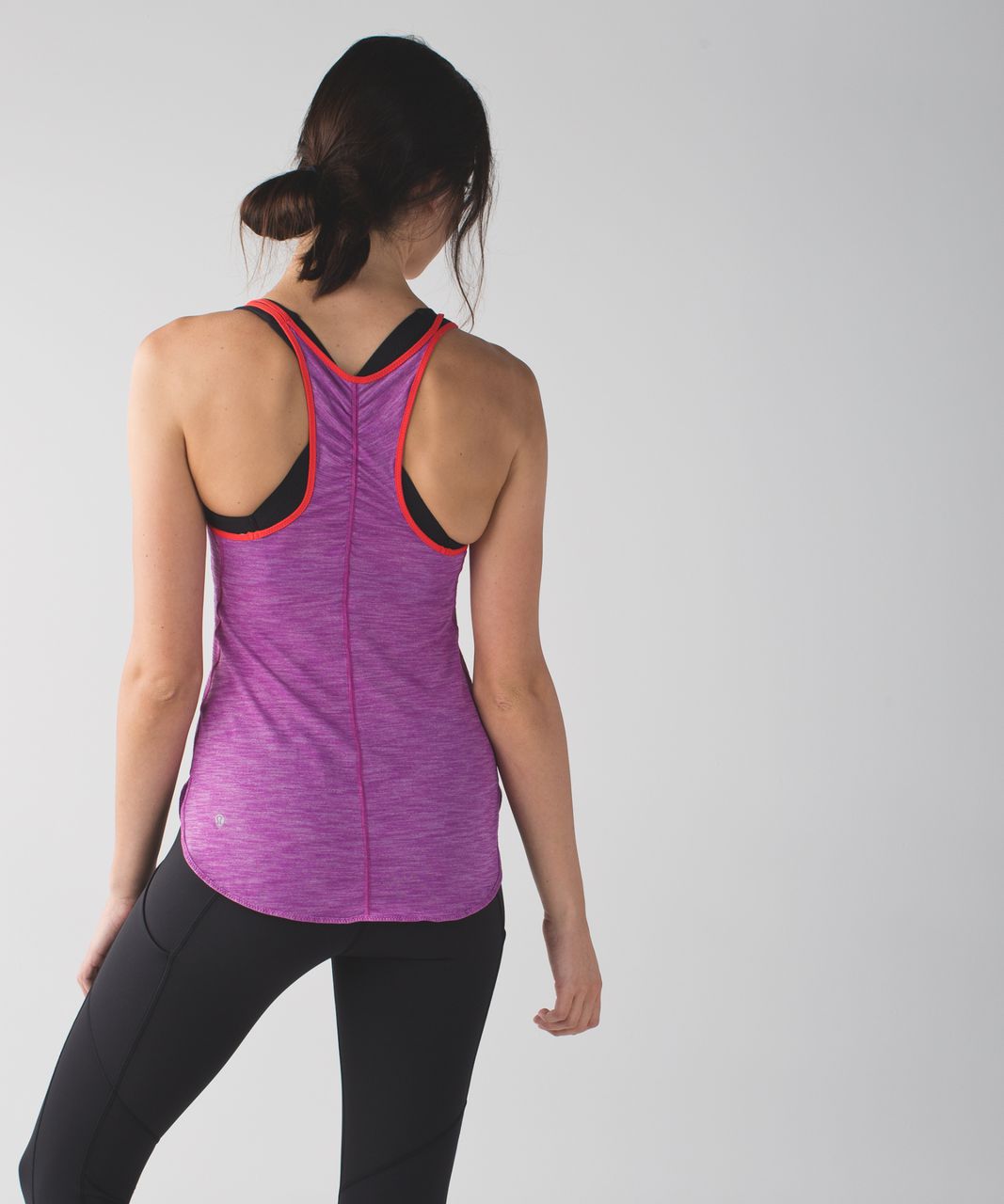 Lululemon What The Sport Singlet II - Heathered Ultra Violet / Alarming