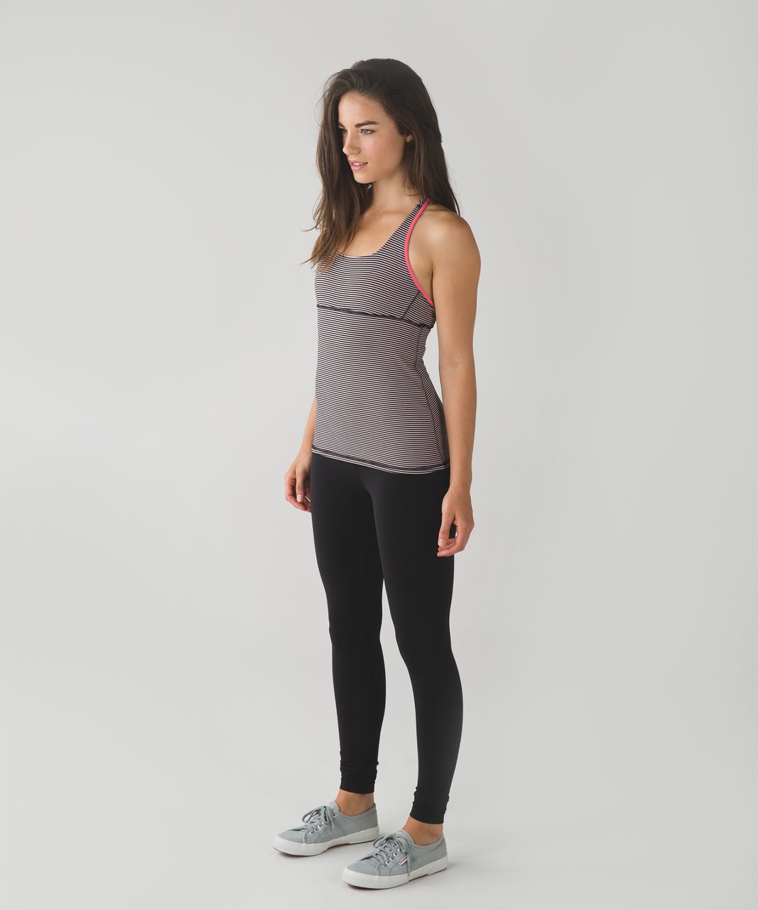 Lululemon Satnam Tank - Mini Pop Stripe Black Mink Berry / Pink Lemonade