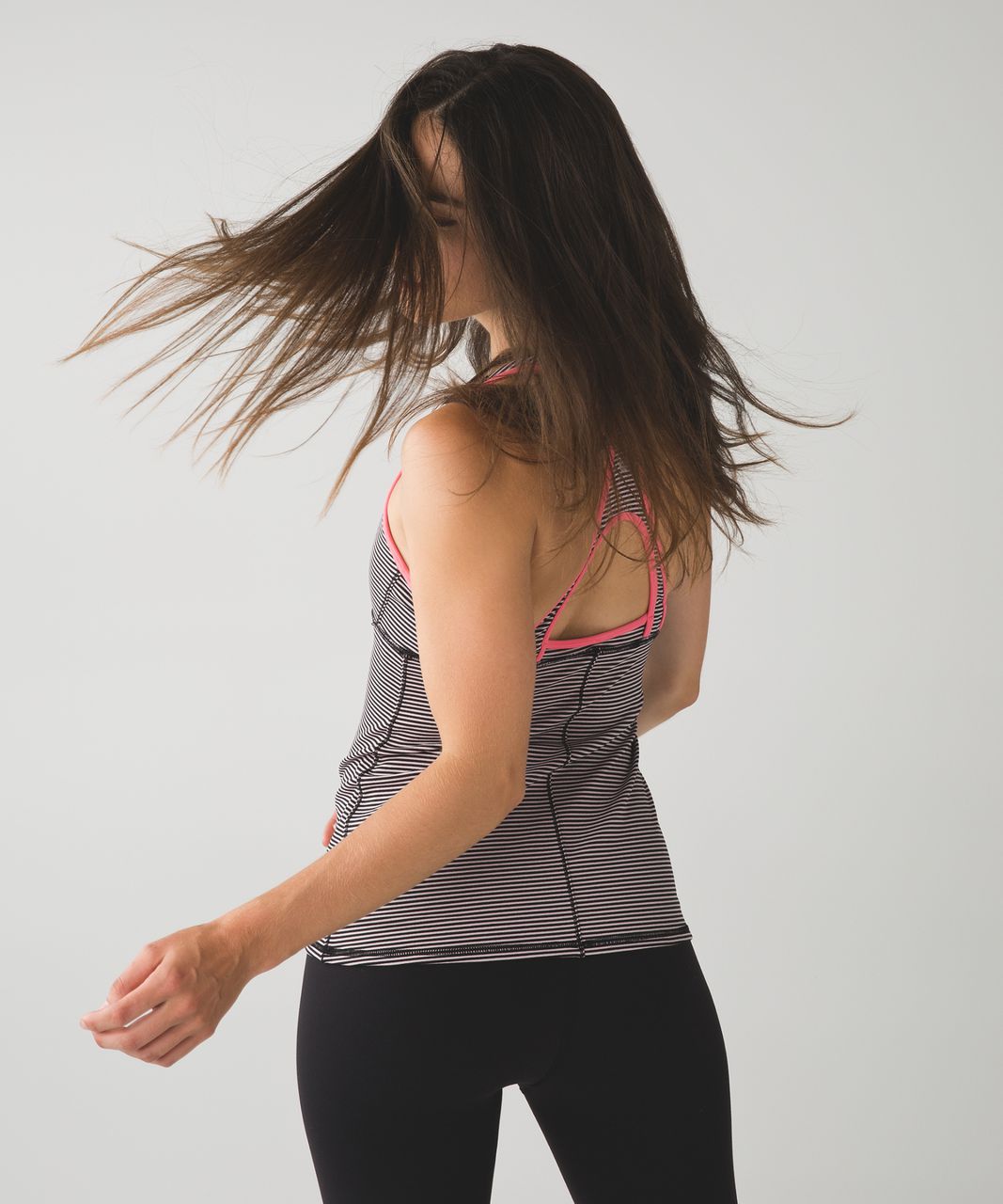 Lululemon Satnam Tank - Mini Pop Stripe Black Mink Berry / Pink Lemonade