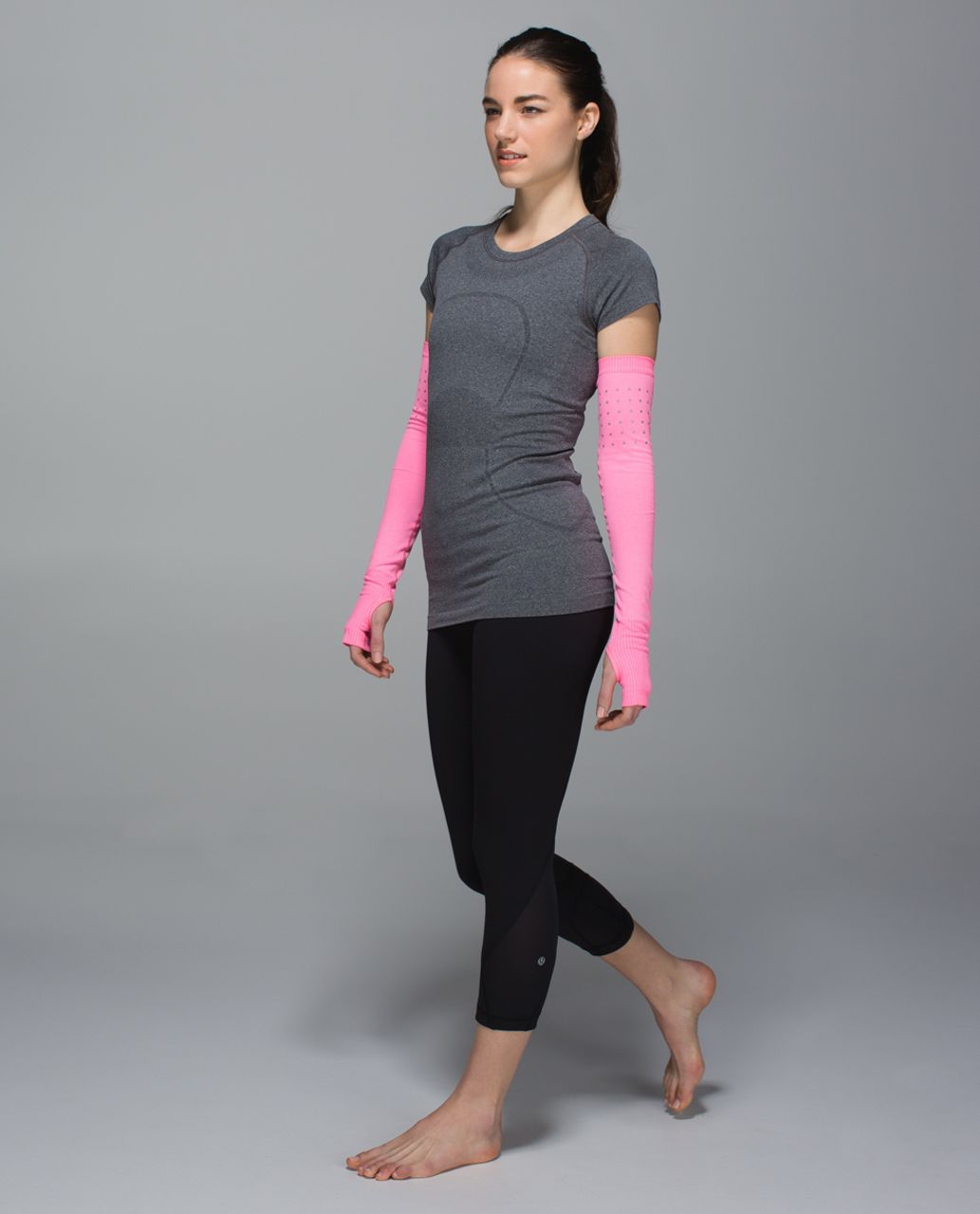 Lululemon Swiftly Arm Warmers - Heathered Neon Pink