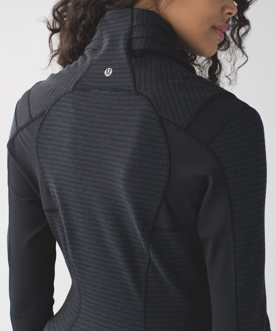 Lululemon Bhakti Asymmetrical Zipper Jacket. Pique Gray/Black