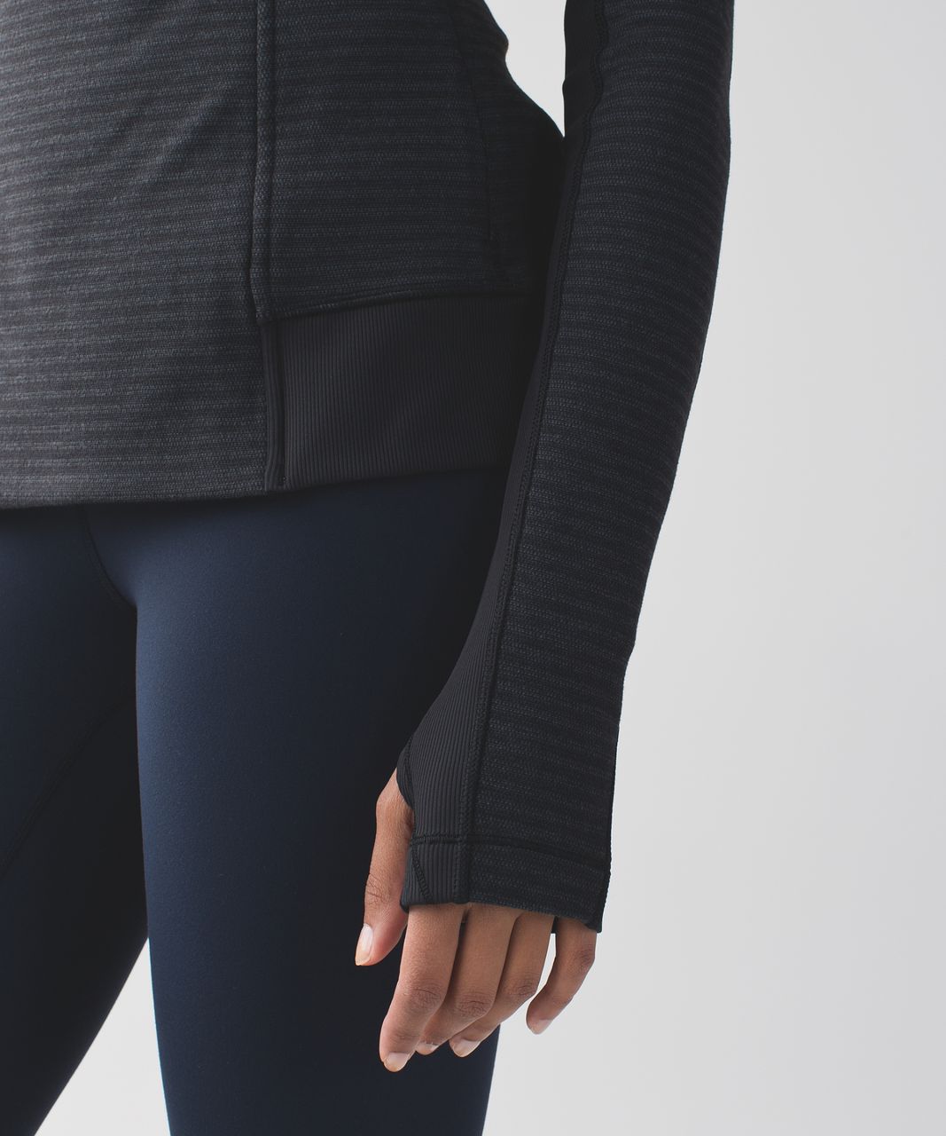 Lululemon Bhakti Asymmetrical Zipper Jacket. Pique Gray/Black