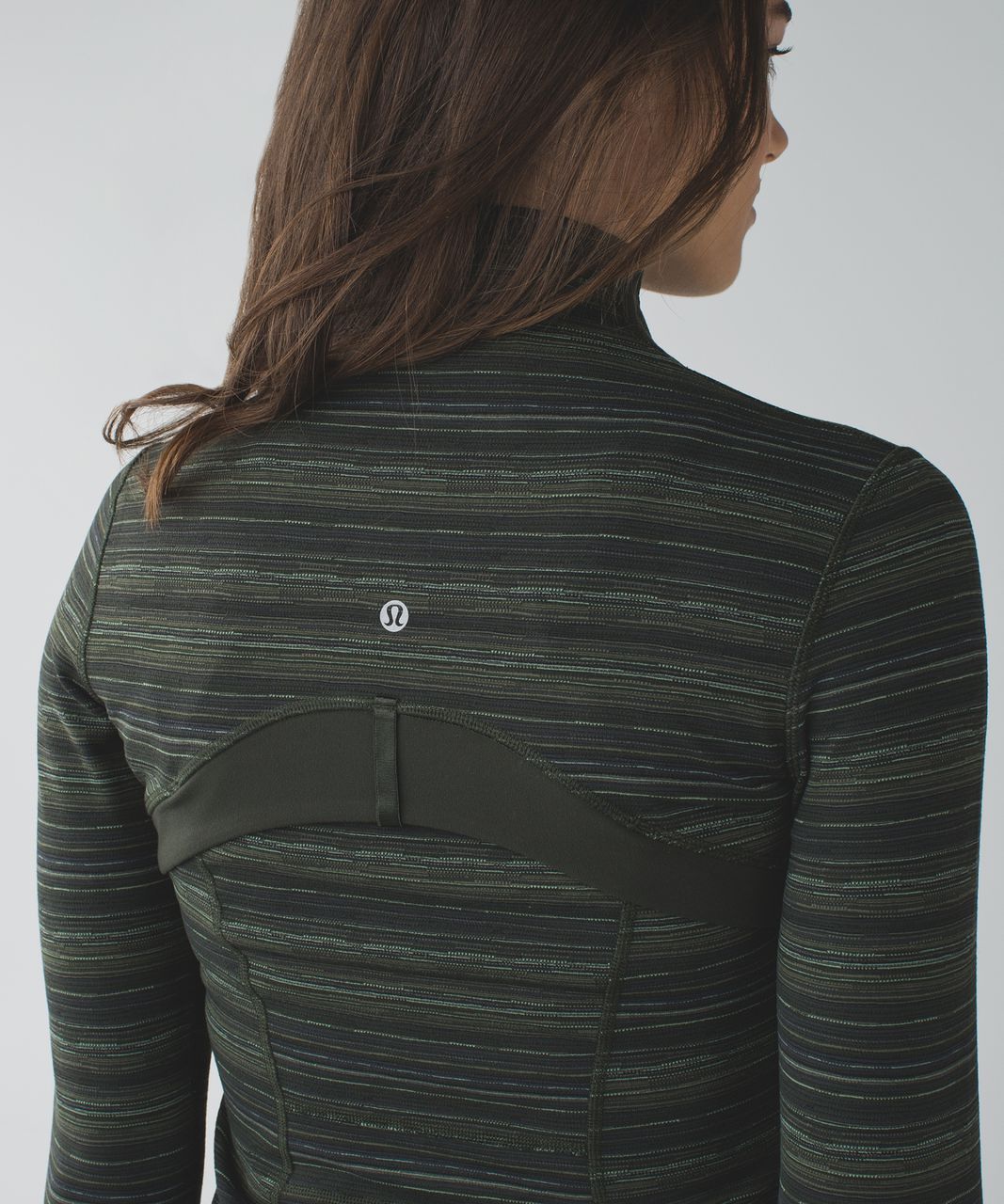 Lululemon Define Jacket - Cyber Stripe Gator Green Black