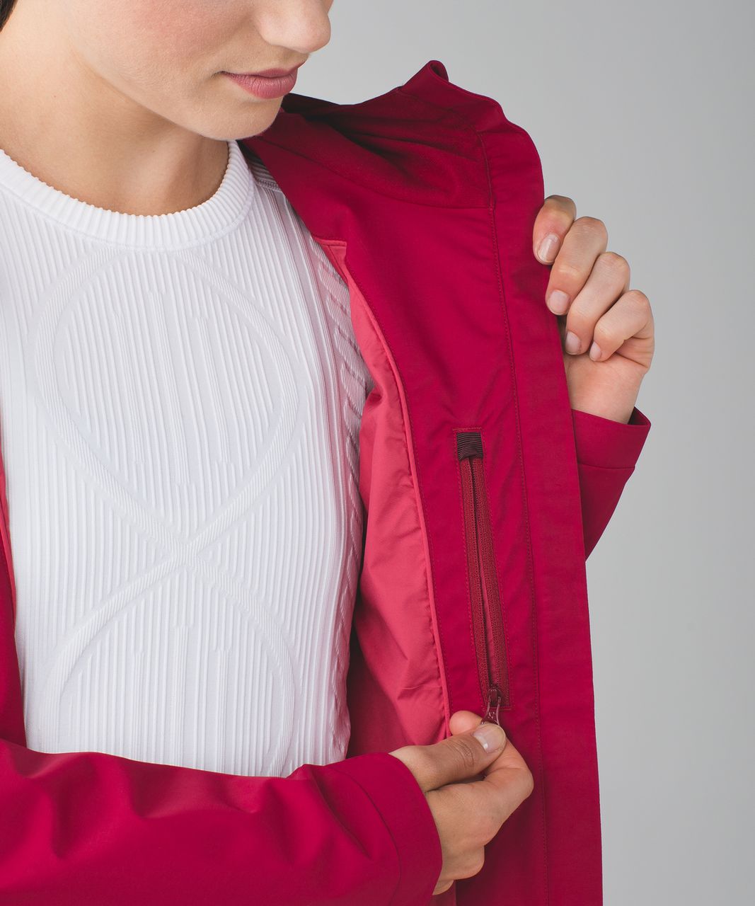 Lululemon Definitely Raining Jacket - Cranberry