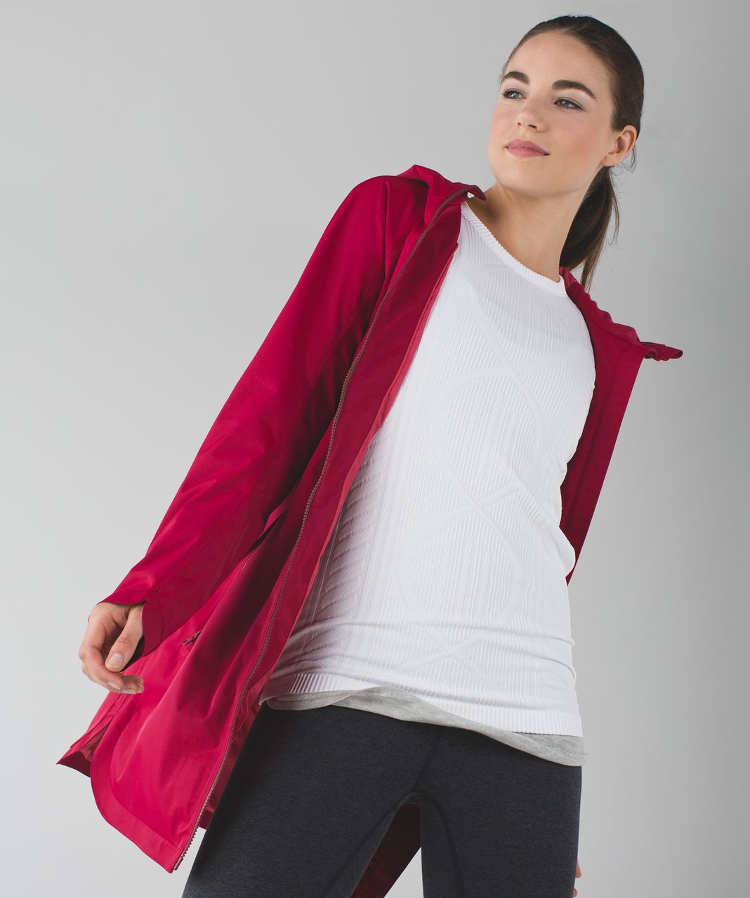 Lululemon Definitely Raining Jacket - Cranberry