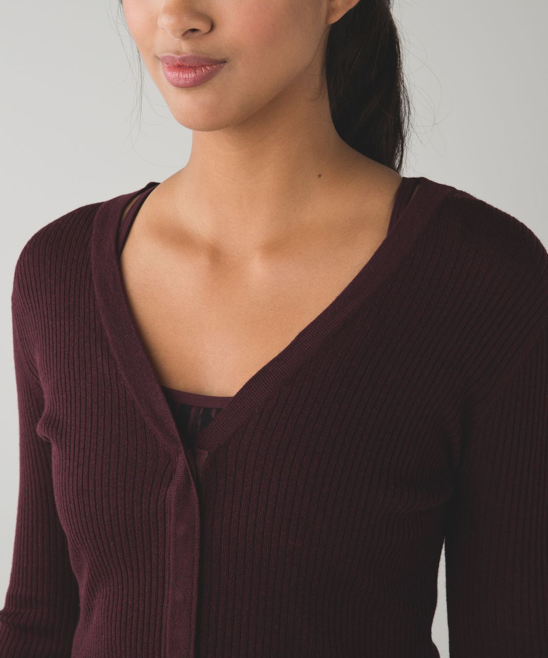 Lululemon Find Your Mantra Henley - Heathered Bordeaux Drama