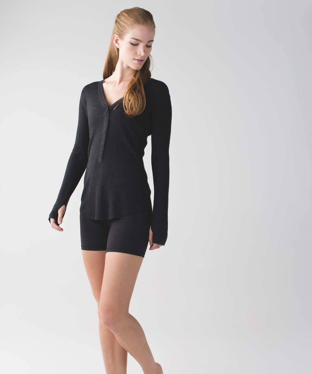 Lululemon Find Your Mantra Henley - Heathered Black