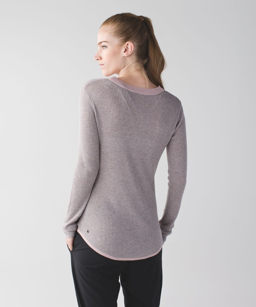 Lululemon Find Your Mantra Henley - Heathered Medium Grey / Heathered Mink Berry