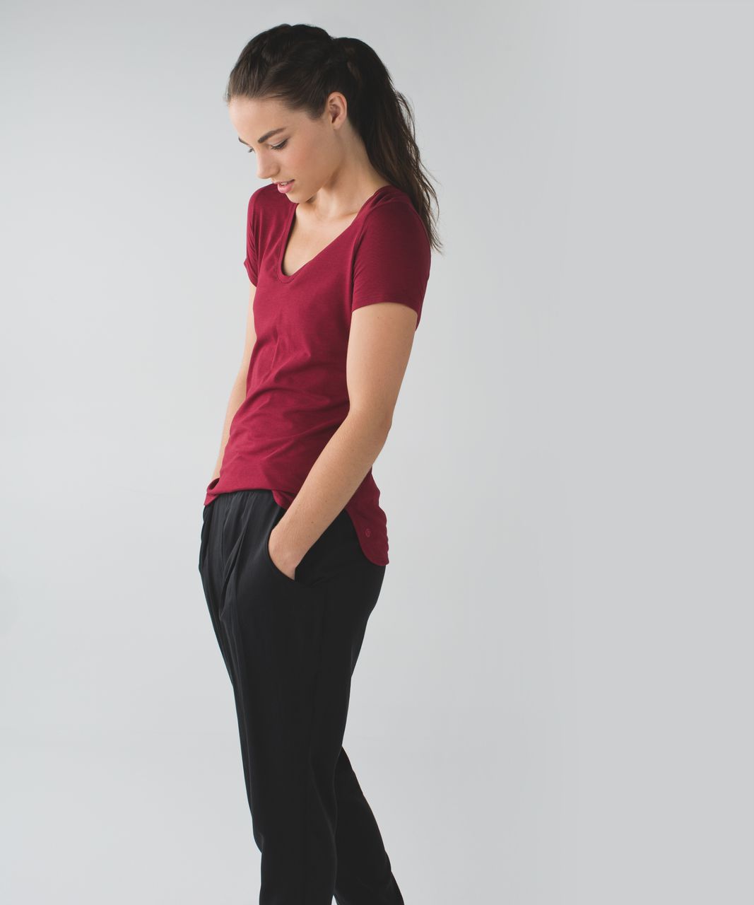 Lululemon Circadian Short Sleeve Tee - Heathered Cranberry