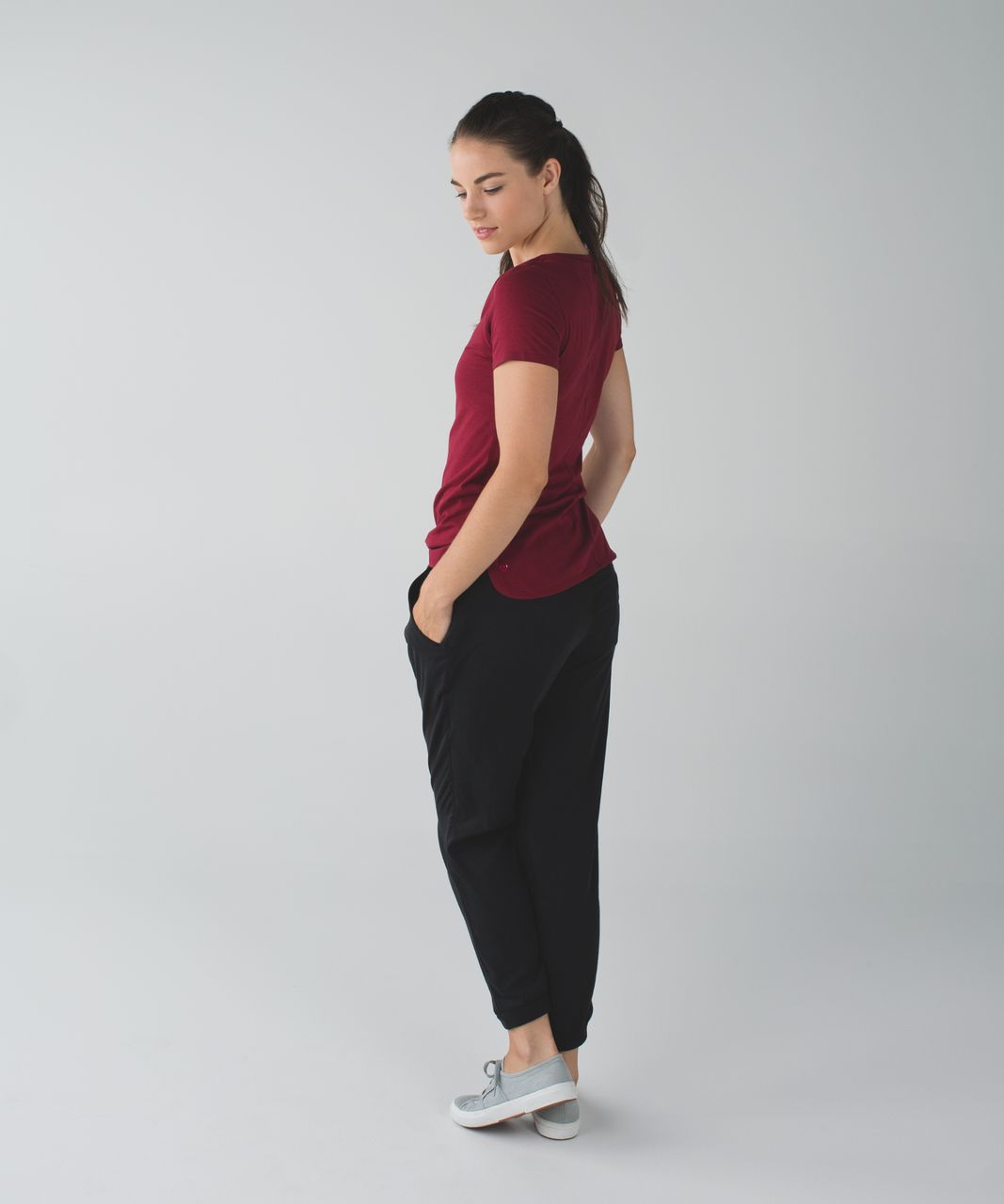 Lululemon Circadian Short Sleeve Tee - Heathered Cranberry