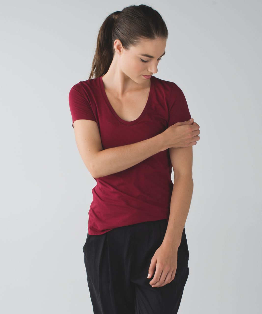 Lululemon Circadian Short Sleeve Tee - Heathered Cranberry