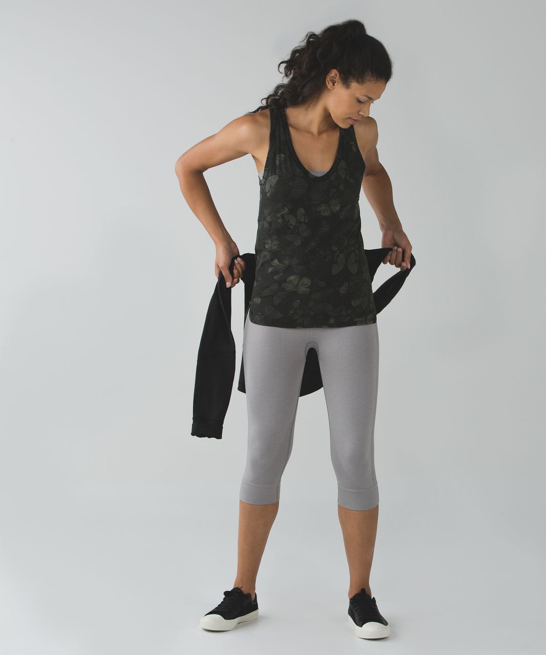 Lululemon Circadian Tank - Biggie So Fly Butterfly Fatigue Green Black