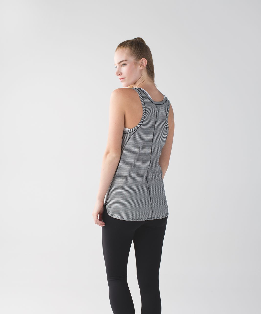 Lululemon Circadian Tank - Tonka Stripe Heathered Black Angel Wing