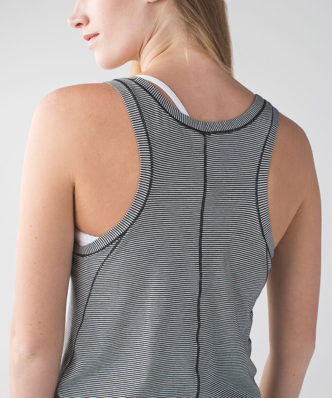 Lululemon Circadian Tank - Tonka Stripe Heathered Black Angel Wing