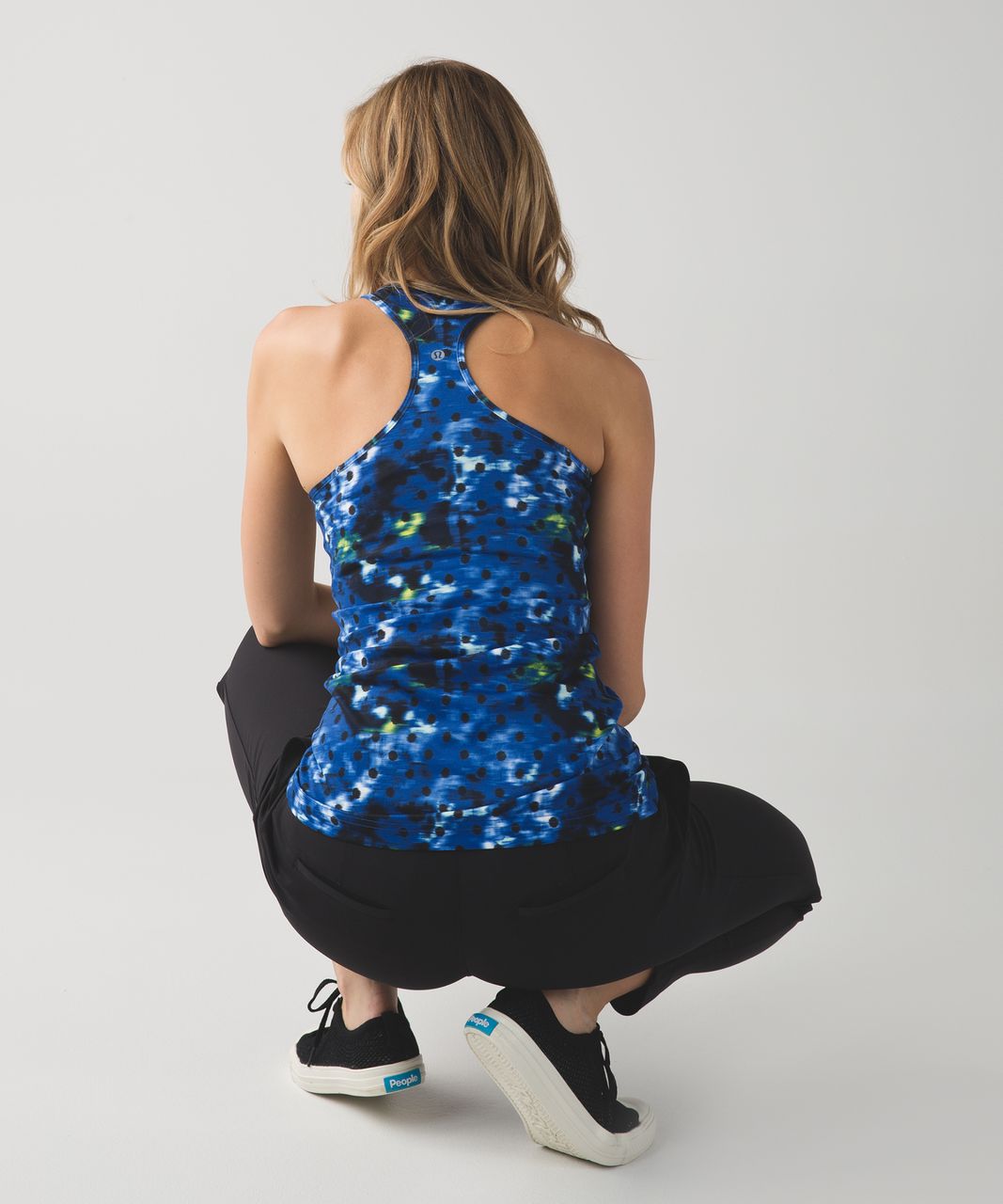 Lululemon Cool Racerback - Windy Blooms Saphire Blue Multi