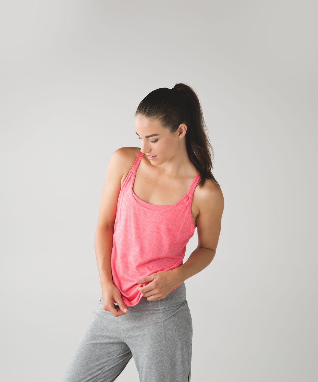 Lululemon Sunset Salutation Tank - Heathered Pink Lemonade / Pink Lemonade