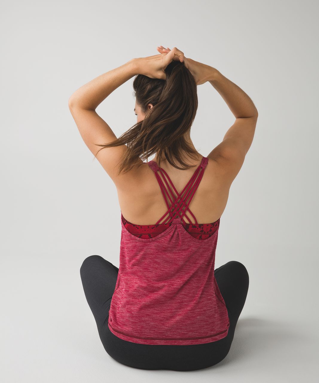 Lululemon Sunset Salutation Tank - Heathered Cranberry / Mini Ziggy Snake Red Tide Cranberry / Cranberry