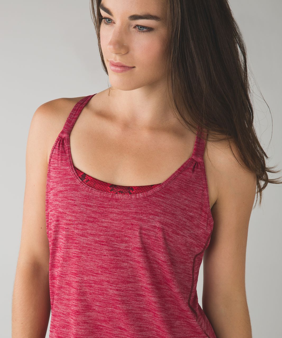 Lululemon Sunset Salutation Tank - Heathered Cranberry / Mini Ziggy Snake Red Tide Cranberry / Cranberry