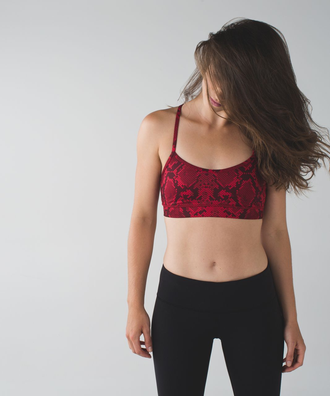 Lululemon Flow Y Bra IV - Ziggy Snake Red Tide Cranberry