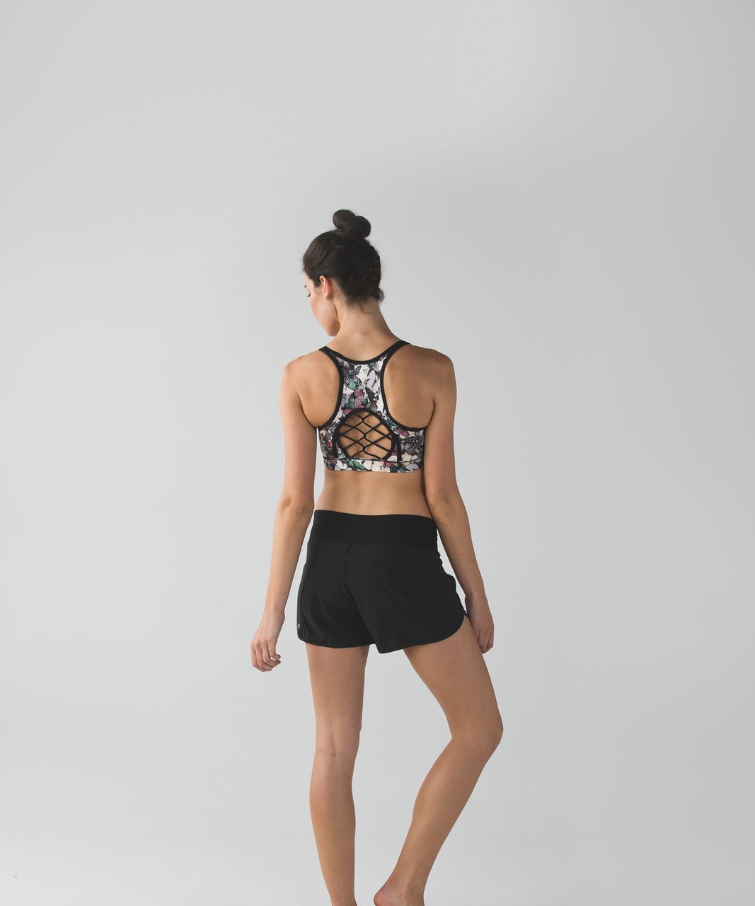 Lululemon Sweaty Or Not Bra II - So Fly Butterfly Angel Wing Multi / Black