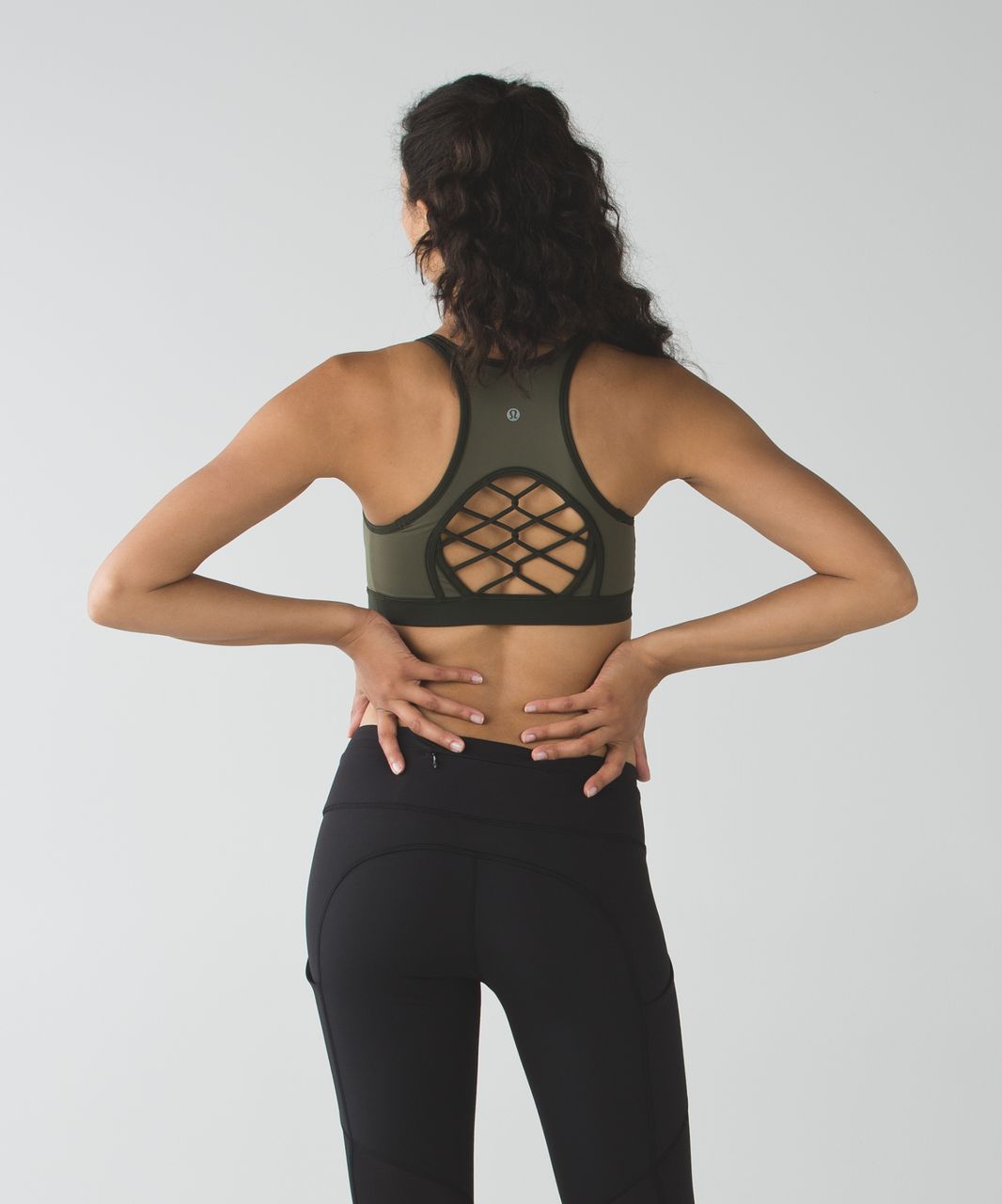 Lululemon Sweaty Or Not Bra II - Fatigue Green / Gator Green - lulu fanatics