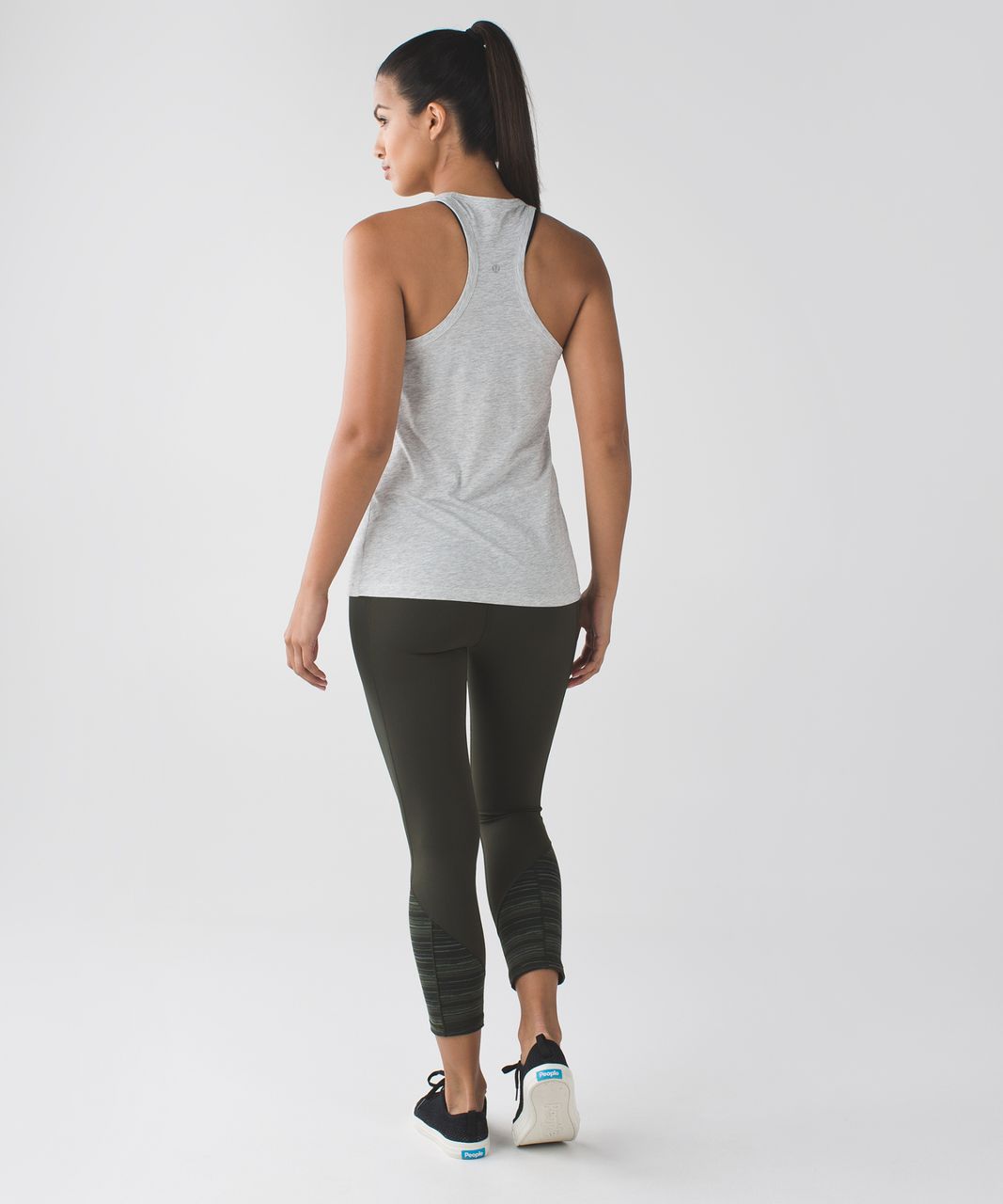 Lululemon Give Me Qi Crop - Cyber Stripe Gator Green Black / Gator ...