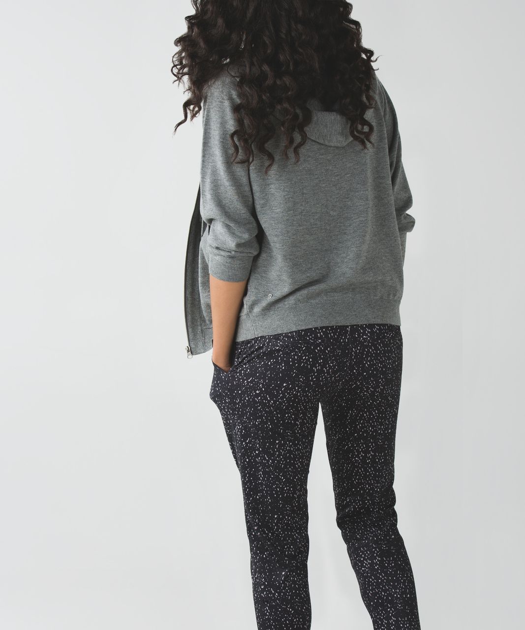 Lululemon Jet Crop (Slim) *Luxtreme - Butterfly Texture Mink Berry Black - lulu  fanatics