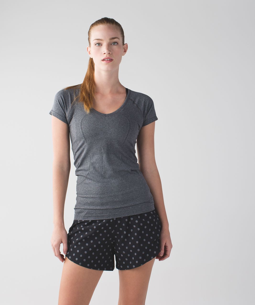 Lululemon Go The Distance Short - Ghost Dot Black Slate / Black