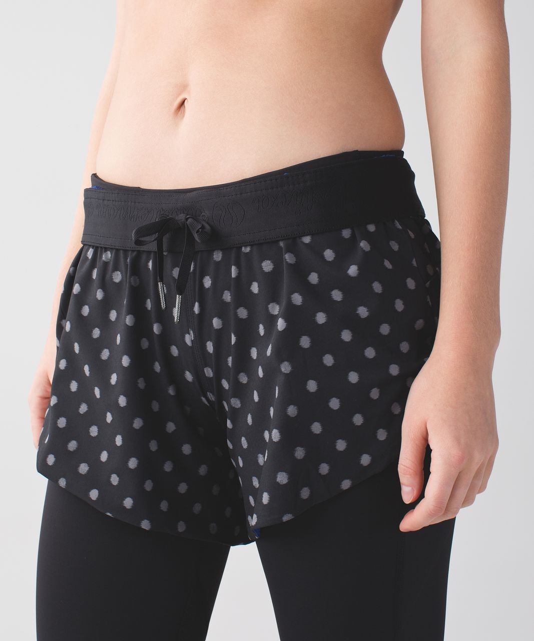 Lululemon Go The Distance Short - Ghost Dot Black Slate / Black