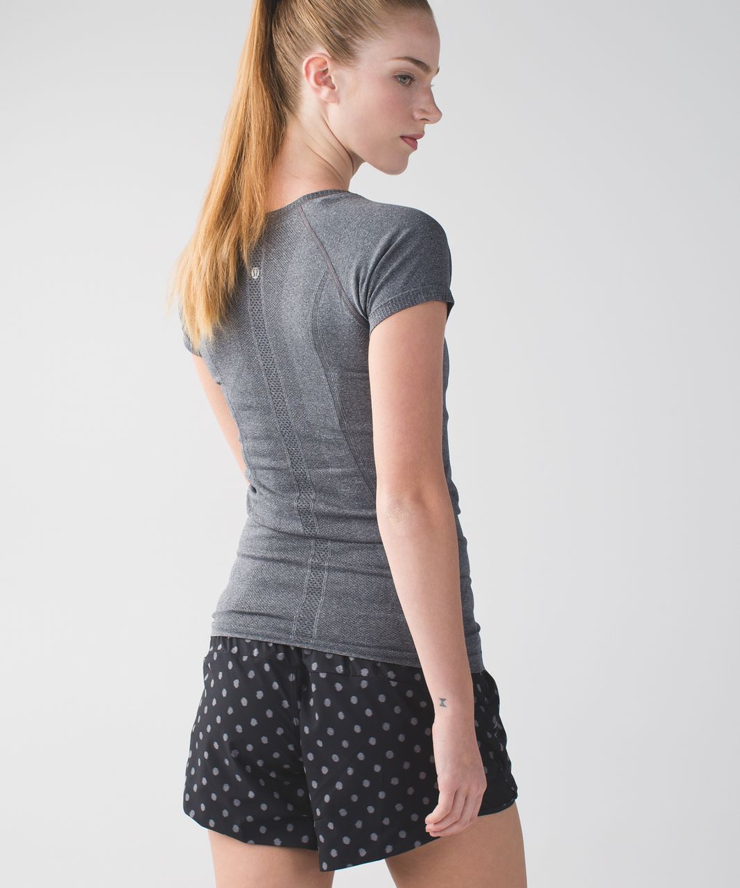 Lululemon Go The Distance Short - Ghost Dot Black Slate / Black