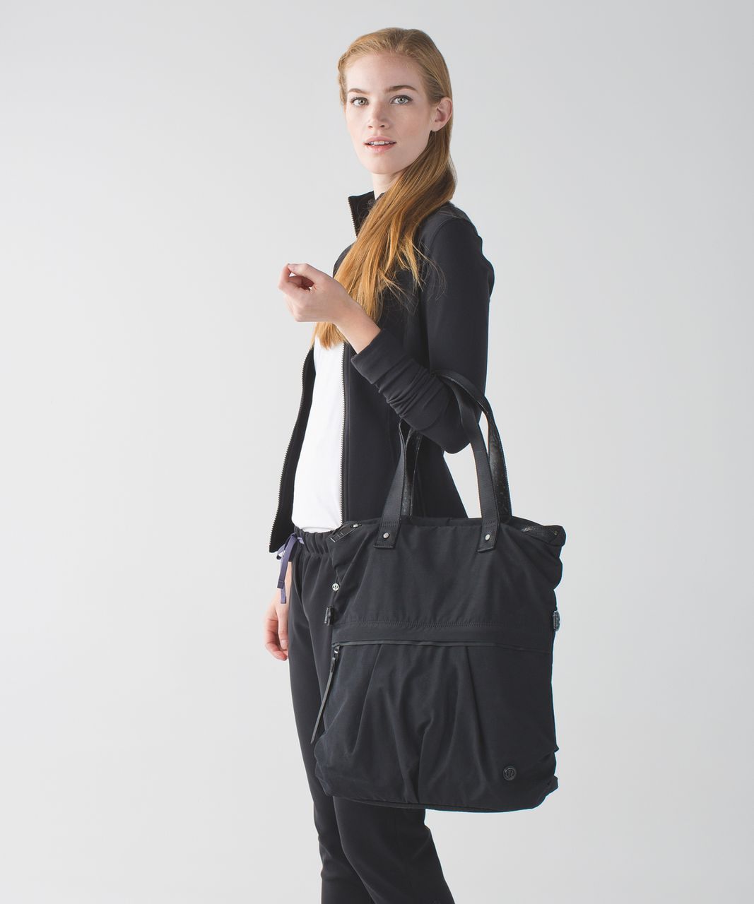 Lululemon Twice As Nice Tote - Black / Exploded Butterfly Texture Dark Slate Black