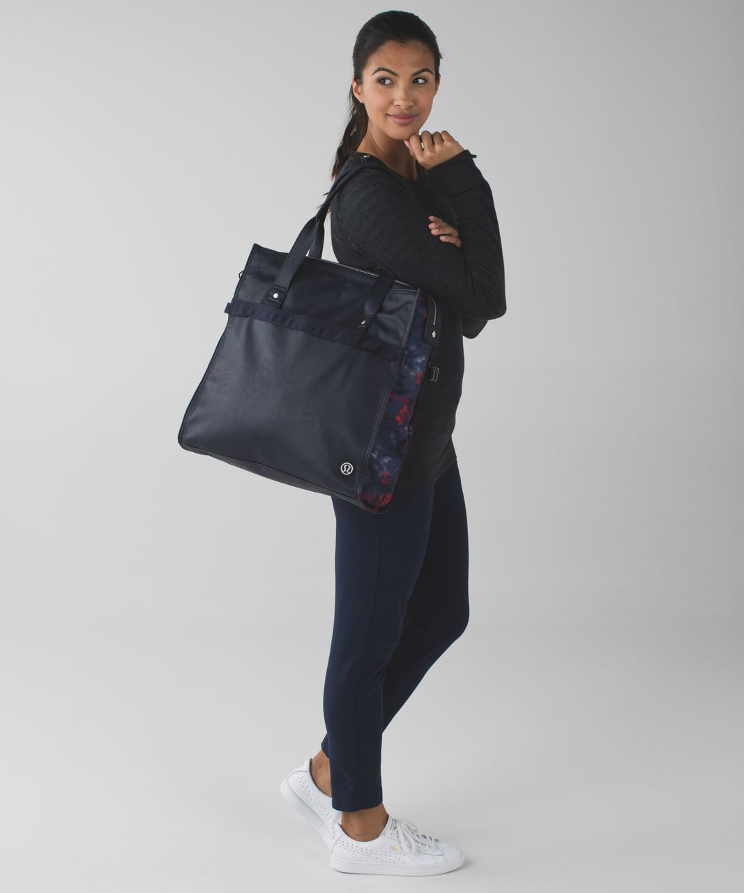 Lululemon Follow Your Bliss Bag - Naval Blue / Simple Blooms Regal Plum Multi / Black