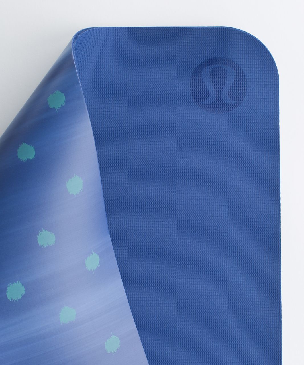 Lululemon The Reversible Mat 5mm - Simply Ghost Dot Arctic Teal White / Sapphire Blue