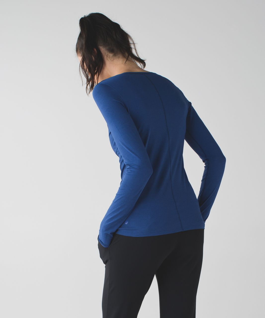 Lululemon Anahatasana Long Sleeve Tee - Heathered Sapphire Blue