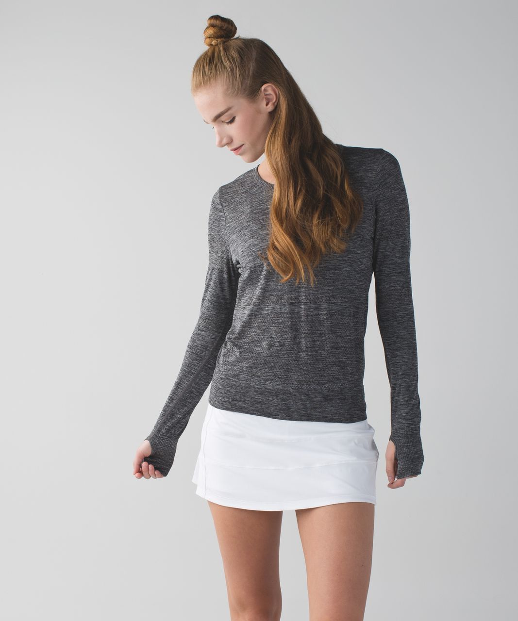 Lululemon Breeze By Long Sleeve - Heathered Black