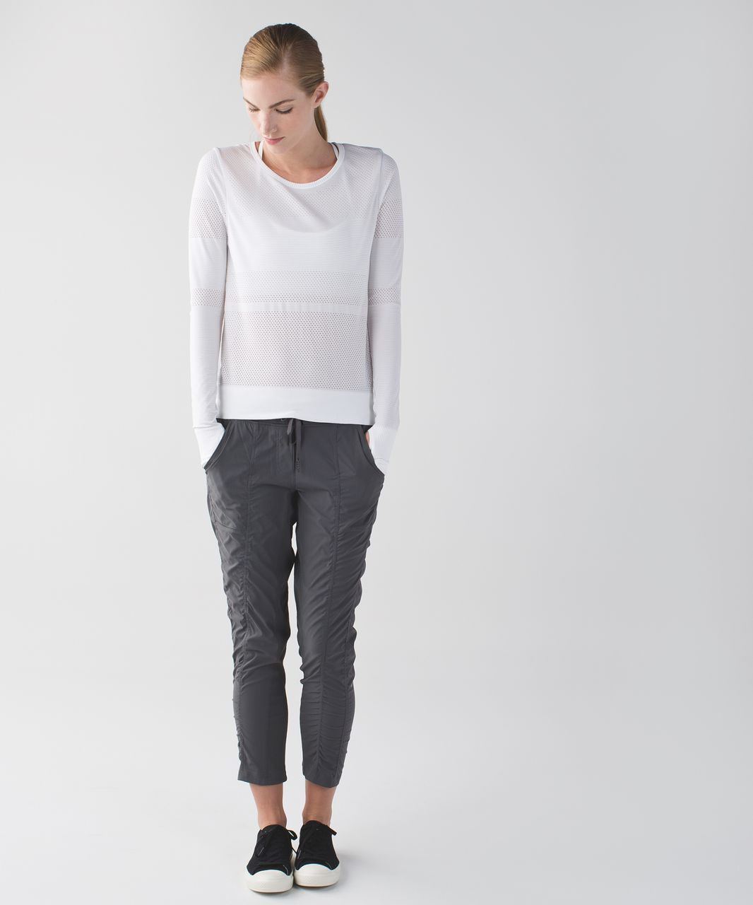 Lululemon Breeze By Long Sleeve - Heathered White