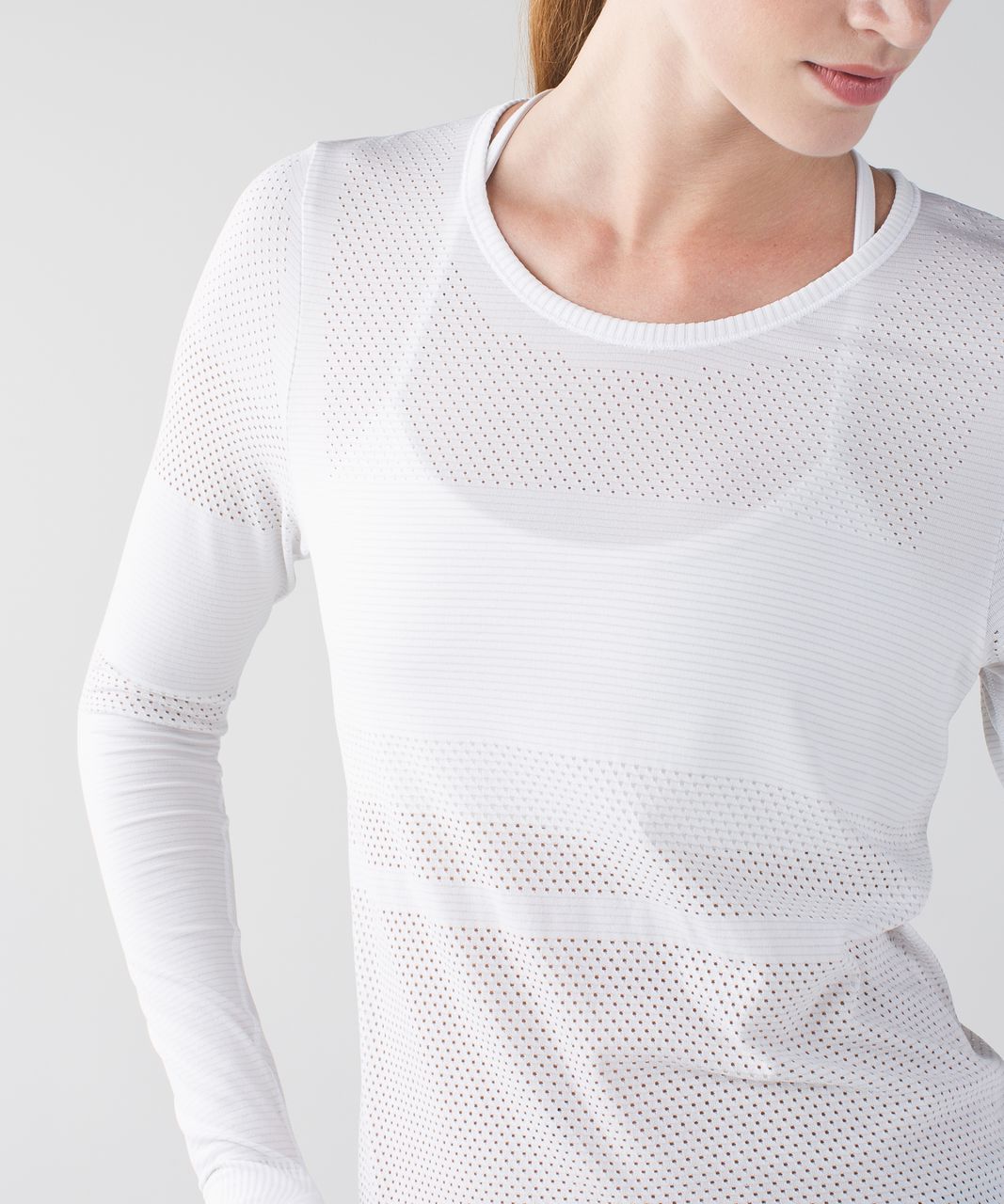 Lululemon Breeze By Long Sleeve - Heathered White