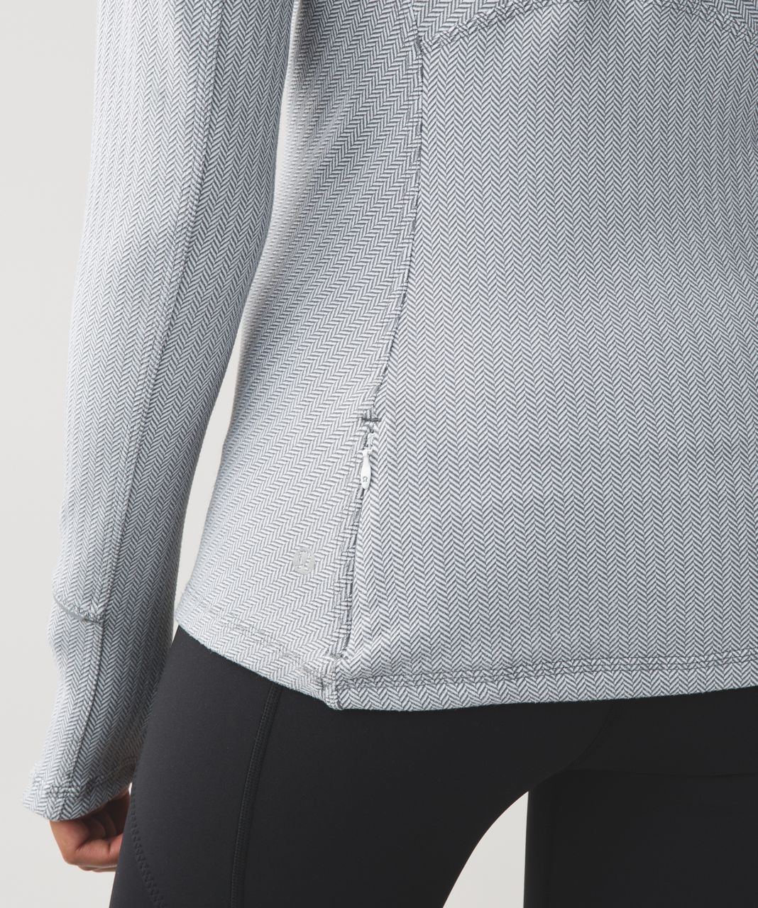 Lululemon Kanto Catch Me Long Sleeve - Heathered Herringbone Heathered White Slate