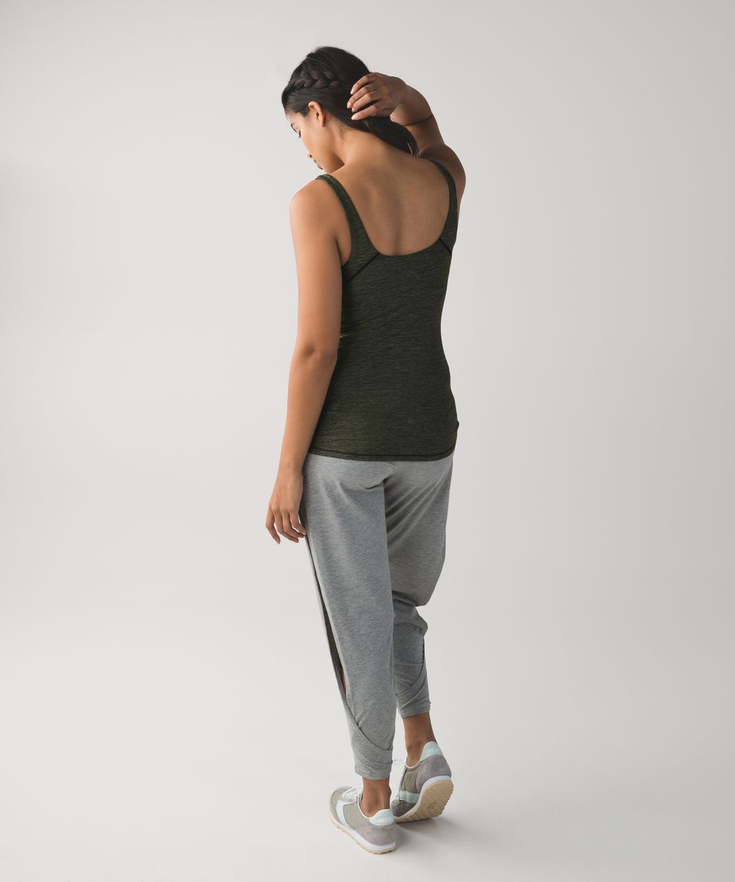 Lululemon Amala Tank - Heathered Gator Green