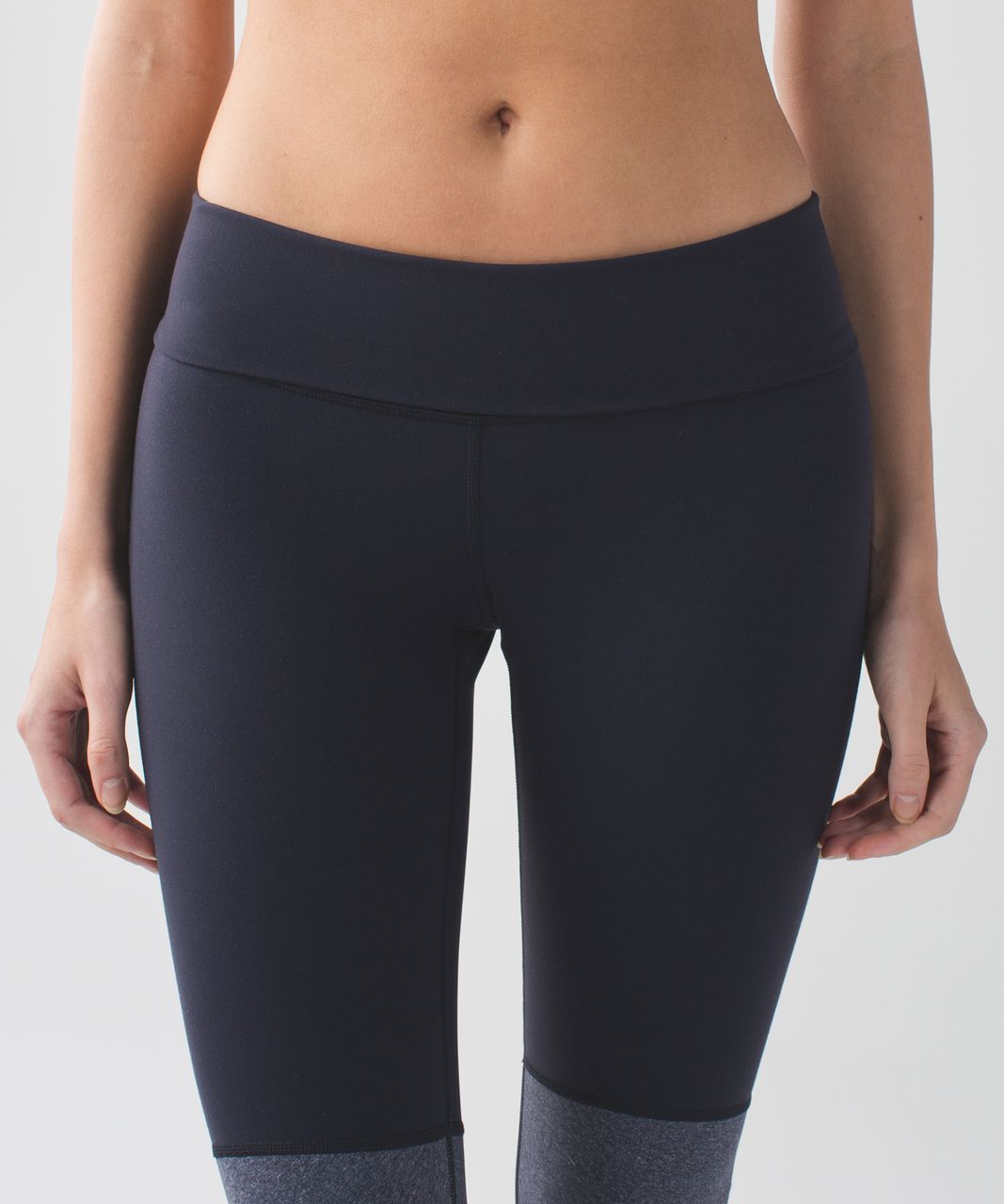 Lululemon Wunder Under Pant (Stirrup) - Naval Blue / Heathered Naval Blue -  lulu fanatics