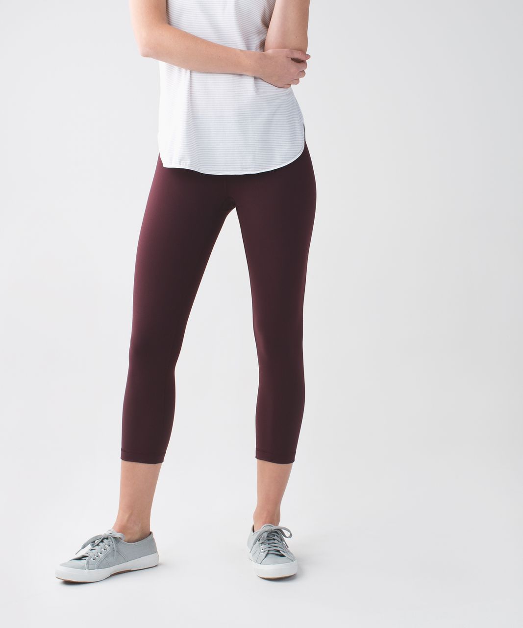 Lululemon Wunder Under Crop III - Bordeaux Drama