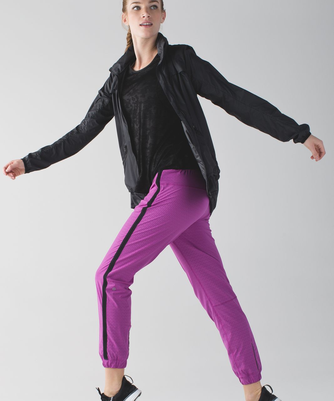 Lululemon Track To Reality Pant III - Biggie Washi Weave Embossed Ultra Violet / Black