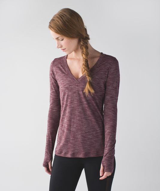 Lululemon Women Heathered Dark Fuel &Go Everywhere Twist Back Luon